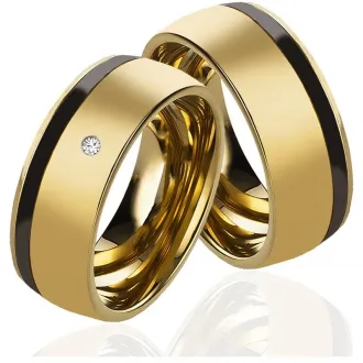 Edelstahlringe MOR22 mit Diamant