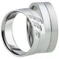 Partnerringe Edelstahl AB1008-AB1009 und Gravur