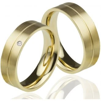 Edelstahlringe MOR23 mit Diamant