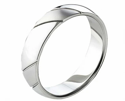 Mobile Preview: Edelstahl Herrenring schlicht Design AB1553