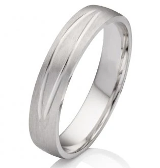 Mobile Preview: Schlichter Herrenring mit Gravur SO100, elegante Silberringe für Herren.