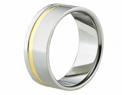 Mobile Preview: Edelstahl Herrenring Liebe vereint AB1121