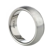 Mobile Preview: Matt 7mm breite Titanring AB181 Gravur