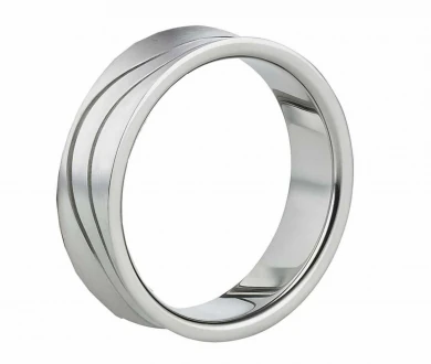 Mobile Preview: Herrenring Edelstahl schlicht AB829