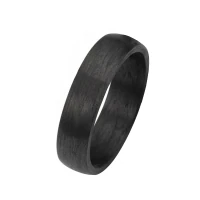 Mobile Preview: Herrenring aus Carbon C006 mit Gravur