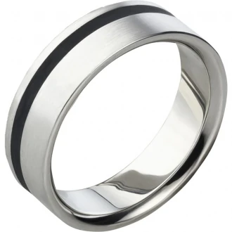 Mobile Preview: Edle Edelstahlring modern & dezent AB1551