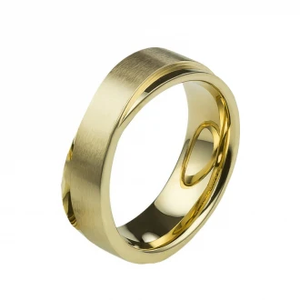 Mobile Preview: Herrenring MOR28 mit goldfarbiger Beschichtung
