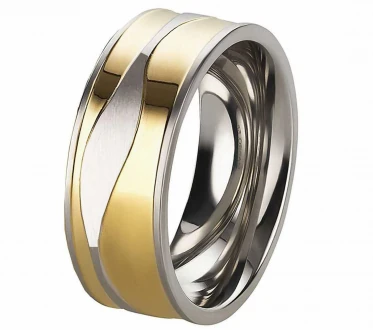 Mobile Preview: Edelstahlring elegant für Ihn AB3217
