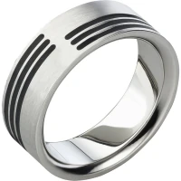 Mobile Preview: Herrenring Edelstahl Liebe & Still AB1549