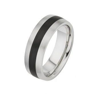 Mobile Preview: Silber Carbonring SR1941 mit Gravur