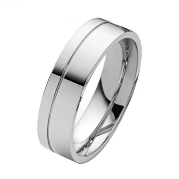 Herrenring Edelstahl HE019 ohne Stein mit Gravur