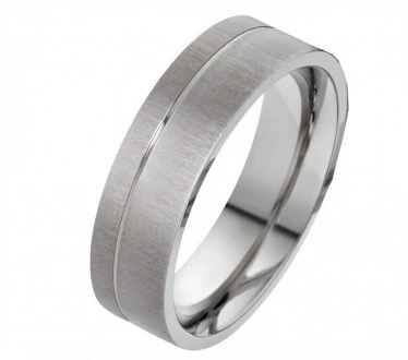 Mobile Preview: Matter Edelstahlring E214 mit Gravur