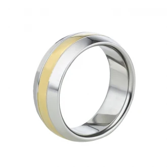 Mobile Preview: 8mm breite Titanring LUC67 Gravur