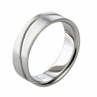 Mobile Preview: Langlebige Edelstahl Herrenring glänzend AB1561