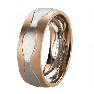 Mobile Preview: Edelstahlring für Ihm mit Gravur AB3173