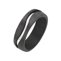 Mobile Preview: Silber Carbonring SR1939 mit Gravur