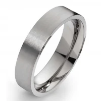 Mobile Preview: Moderne schlichte Ring aus Titan T020 mit Gravur matt