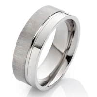 Mobile Preview: Herrenring Titanring HT150 ohne Stein mit Gravur