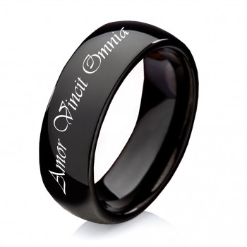 Herrenring Wolframring HW108 Beschichtung schwarz