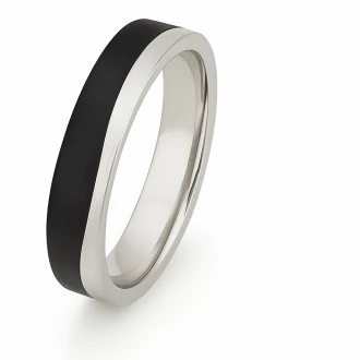 Mobile Preview: Silber Carbonring SR1943 mit Gravur