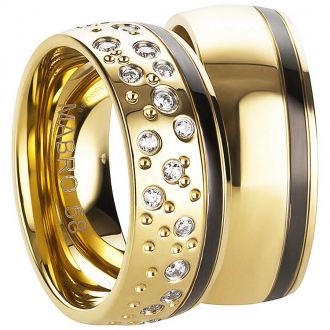 Partnerringe Edelstahl AB3200-AB3201 und Gravur