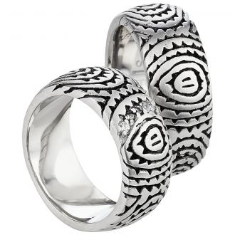 Partnerringe Edelstahl AB2620-AB2621 und Gravur