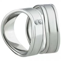 Partnerringe Edelstahl AB1138-AB1139 und Gravur