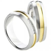 Partnerringe Edelstahl AB1558-AB1559 und Gravur