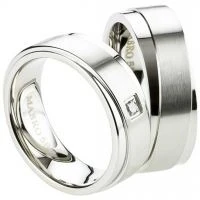 Partnerringe Edelstahl AB2434-AB2435 und Gravur