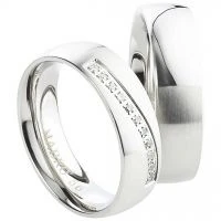Mobile Preview: Partnerringe Edelstahl AB1770-AB1771 und Gravur