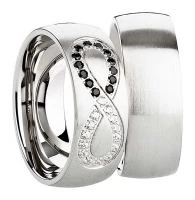 Partnerringe Edelstahl AB3742-AB3743 und Gravur