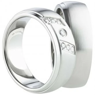 Partnerringe Edelstahl AB2200-AB2201 und Gravur