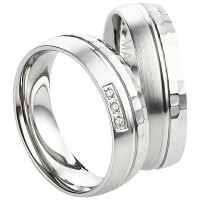 Partnerringe Edelstahl AB3122-AB3123 und Gravur