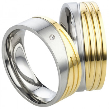 Edelstahlringe MOR20 mit Diamant