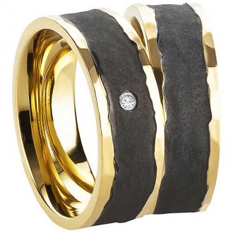 Partnerringe Edelstahl AB3206-AB3207 und Gravur