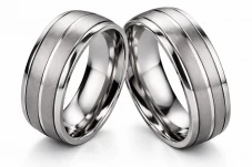 Titanringe T037 ohne Stein mit Gravur