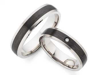 Titan Carbonring AB4104+105 mit W/Si 0,015 CT Diamant