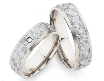Titan Carbonring AB4108+109 mit W/Si 0,015 CT Diamant