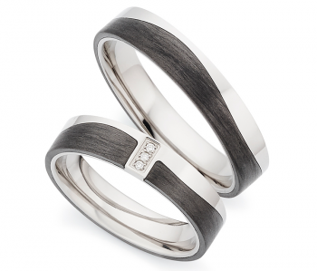 Titan Carbonring AB4110+111 mit W/Si 0,015 CT Diamant