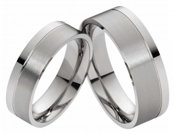 Partnerringe Titanringe PT124 ohne Stein