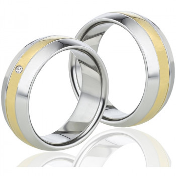 Partnerringe Titanringe mit Stein MOR67