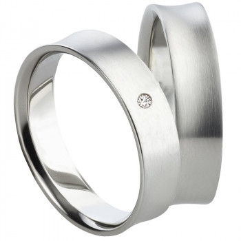 Partnerringe Titanringe MOR85 mit Zirkonia