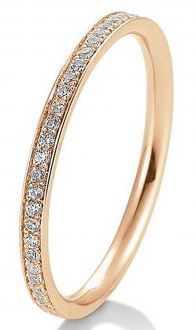 Verlobungsring 585 Rosegoldring mit Brillianten ges. 0,165 Ct. w/si 41056430