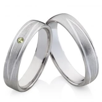 Silberringe mit gravur aus massiven SILBER mit grünen PERIDOT SP98