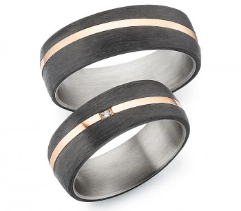 Titan Carbonring AB4638+39 mit W/Si 0,010 CT Diamant