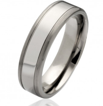 Herrenring Titanring HT026 mit Gravur