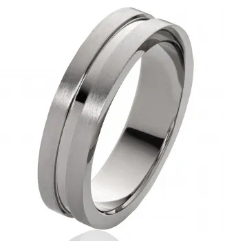 Herrenring Titanring HT034 mit Gravur