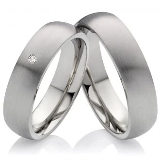 Titanringe MOR14 mit Zirkonia oder Diamant