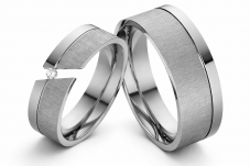 Titanringe T008 mit Zirkonia