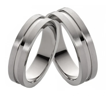 Titanringe T034 ohne Stein mit Gravur